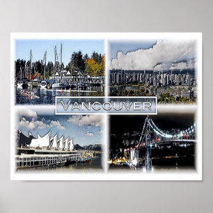 Vancouver - Canada - Mosaic - Poster
