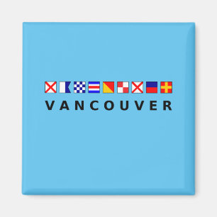 Vancouver Canada Nautical Sailing Flags Colour Magnet
