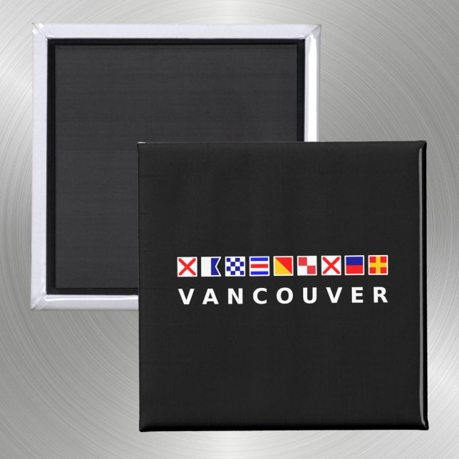 Vancouver Canada Nautical Sailing Flags Dark Colou Magnet (Creator Uploaded)