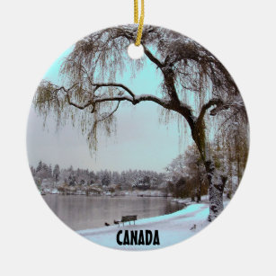Vancouver Canada Ornament  Snow Trees Decorations