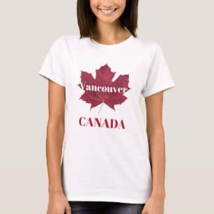 Vancouver Canada Red Maple Leaf Women's T-Shirt