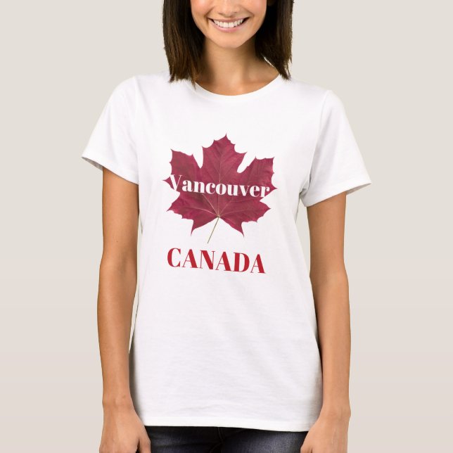 Vancouver Canada Red Maple Leaf Women's T-Shirt (Front)