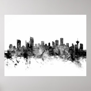 Vancouver Canada Skyline Poster