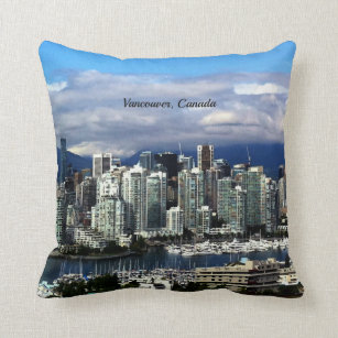 Vancouver, Canada skyline Throw Pillow