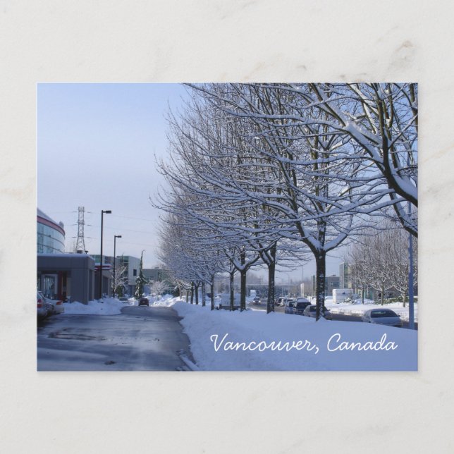 Vancouver, Canada Snow Postcard (Front)