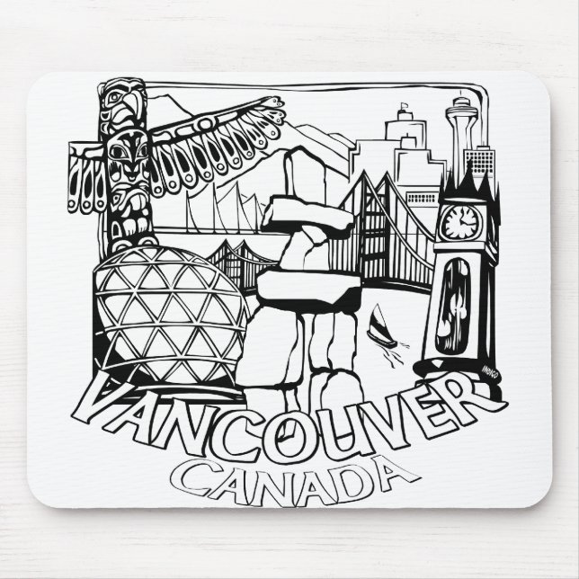 Vancouver Canada Souvenir Mousepad Vancouver Gifts (Front)