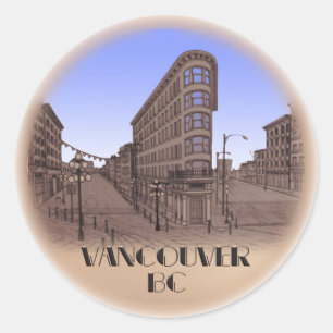 Vancouver Canada Sticker Landmark Gastown Souvenir