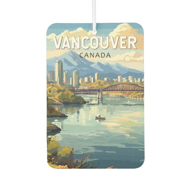 Vancouver Canada Travel Art Vintage Air Freshener (Front)