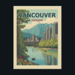 Vancouver Canada Travel Art Vintage Postcard<br><div class="desc">Experience the charm of Vancouver, Canada, with this stunning vintage travel art poster. Featuring a vibrant cityscape that captures the essence of Vancouver's skyline, lush greenery, and serene waterfront, this poster is perfect for any home or office decor. Crafted in a retro style, it brings a touch of nostalgia and...</div>