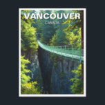 Vancouver Capilano Suspension Bridge Travel Postcard<br><div class="desc">Vancouver, a coastal gem nestled in the southwestern corner of British Columbia, Canada, is a city that seamlessly blends natural beauty with urban vibrancy. Renowned for its stunning natural landscapes, diverse cultural tapestry, and progressive spirit, Vancouver has become a global destination for travelers and residents alike. Natural Wonders Vancouver is...</div>