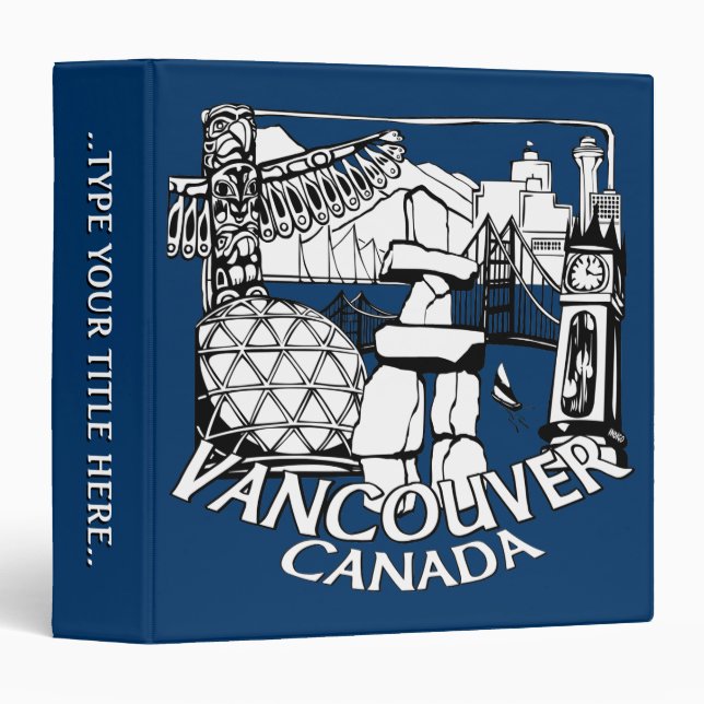 Vancouver Classeur Personnalisé Vancouver Classeur (Devant/Côté)
