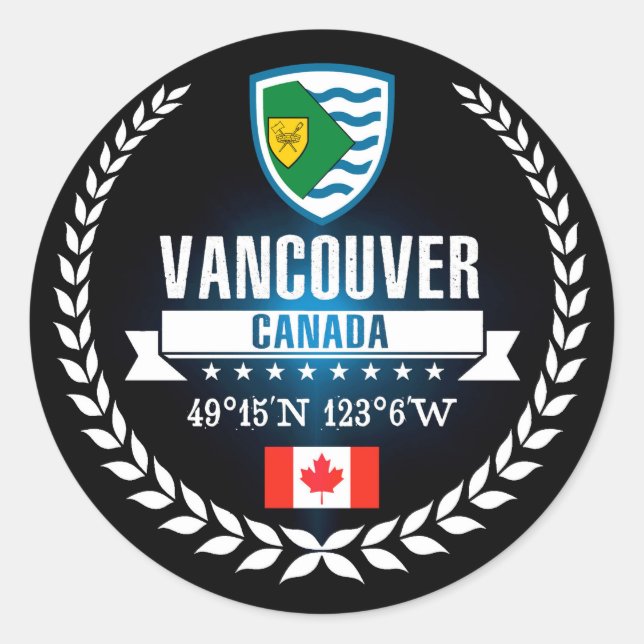 Vancouver Classic Round Sticker (Front)