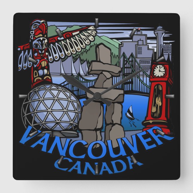 Vancouver Clock Gifts Decor First Nations Clock (Front)