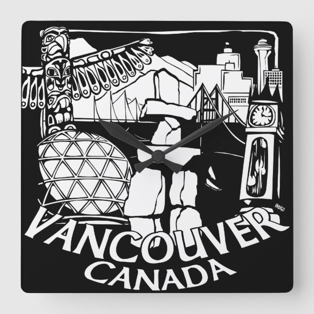 Vancouver Clock Gifts Decor First Nations Clock (Front)