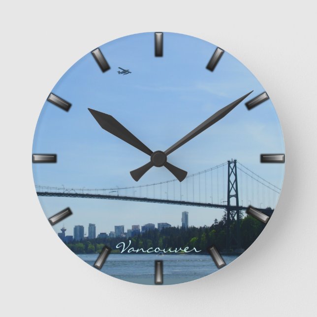 Vancouver Clock Personalized Vancouver Wall Clock (Front)