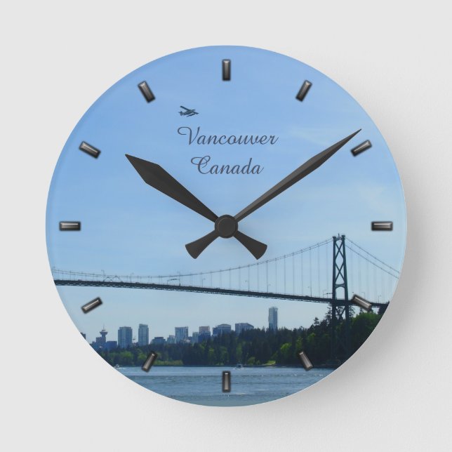 Vancouver Clock Personalized Vancouver Wall Clock (Front)