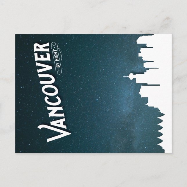 Vancouver de nuit - carte postale (Devant)