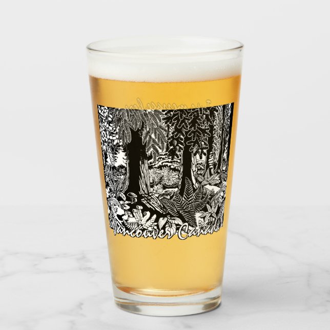 Vancouver Glass Stanley Park Landscape Art Glasses (Front Filled)