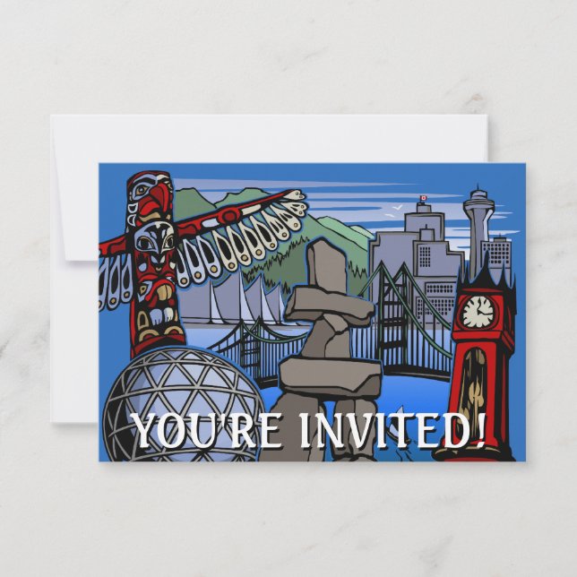 Vancouver Invitations Personalized Vancouver RSVP (Front)