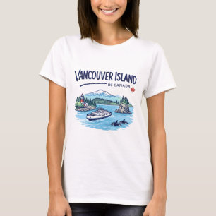 Vancouver Island BC Canada Cute Skyline Cityscape T-Shirt