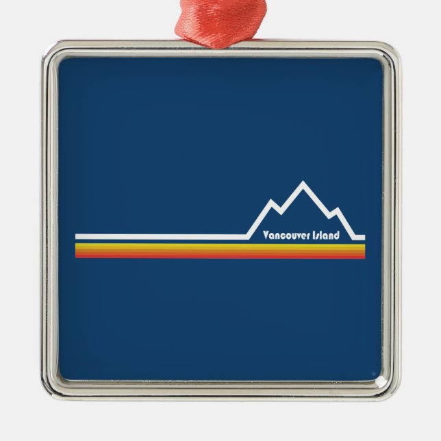 Vancouver Island British Columbia Metal Ornament (Front)