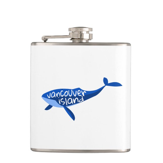 Vancouver Island Canada Whale Hip Flask (Front)