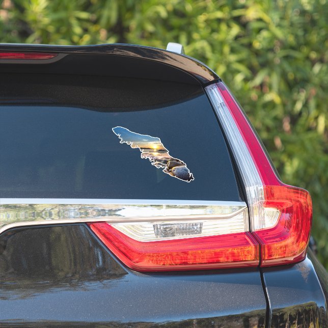 Vancouver Island Map Outline - Sea shore BC   (Car Side)
