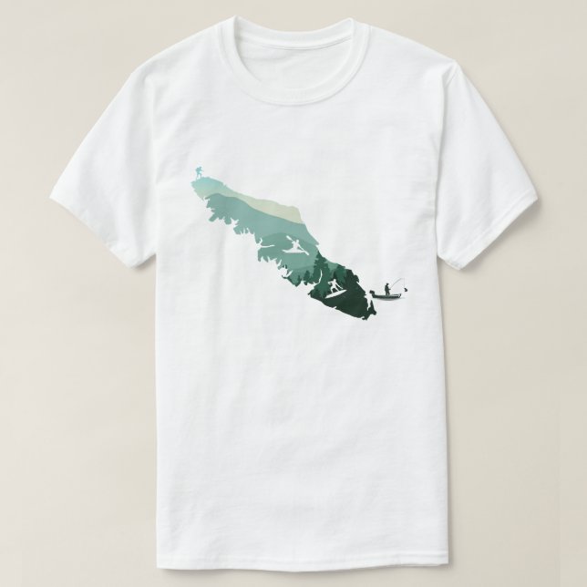 Vancouver Island West Coast Design  T-Shirt (Design Front)