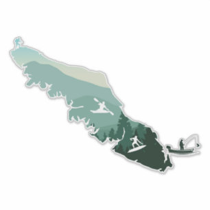 Vancouver Island West Coast Design Vinyl Sticker