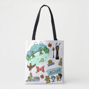 Vancouver lovers tote cute animals bag
