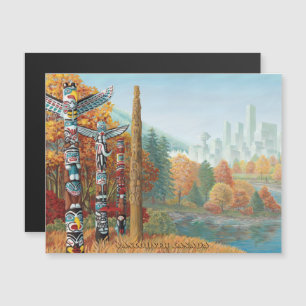Vancouver Magnet Card Totem Pole Fridge Magnets
