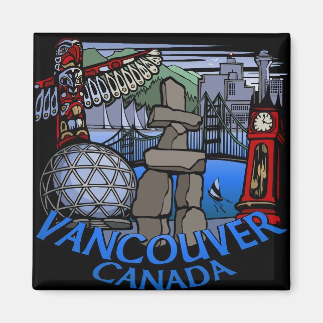 Vancouver Magnet Souvenir Magnet Vancouver Cadeaux (Devant)