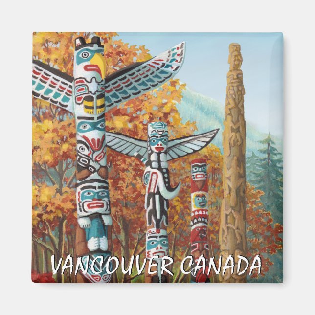 Vancouver Magnet Souvenir Vancouver Cadeaux emblém (Devant)