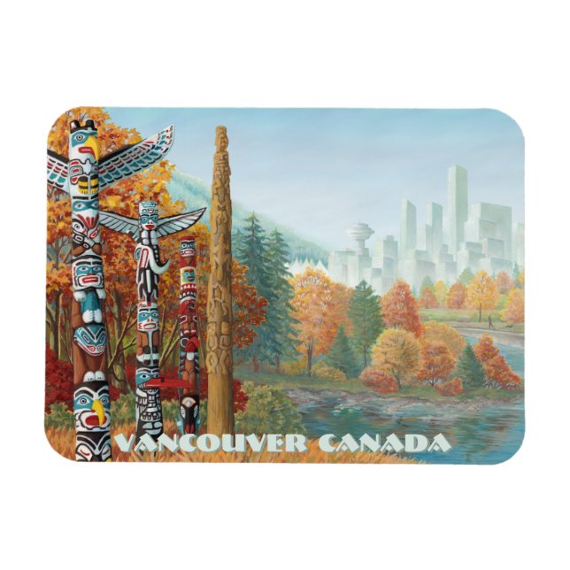 Vancouver Magnet Totem Pole Fridge Magnets (Horizontal)