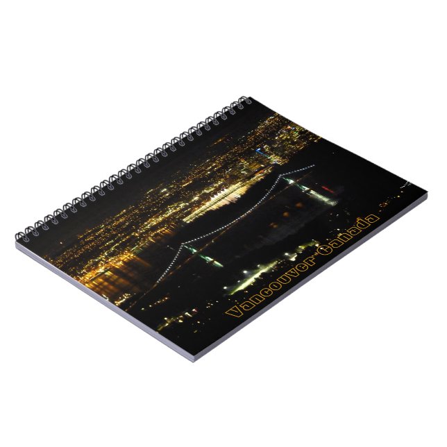 Vancouver Notebook Vancouver Cityscape Souvenir (Left Side)