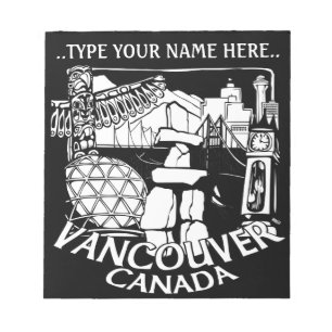 Vancouver Notepad Personalized Vancouver Souvenir