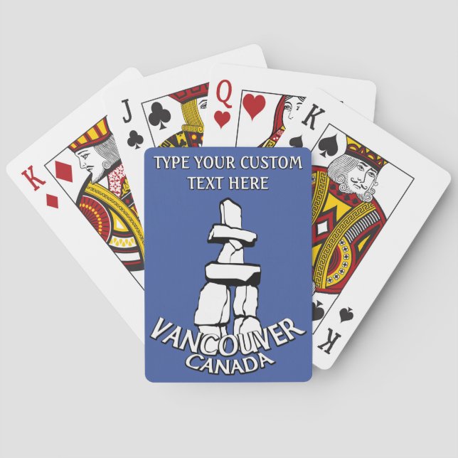 Vancouver Playing Cards Personalized Inukshuk Card (Back)