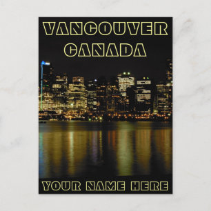 Vancouver Postcards Personalize CItyscape Postcard