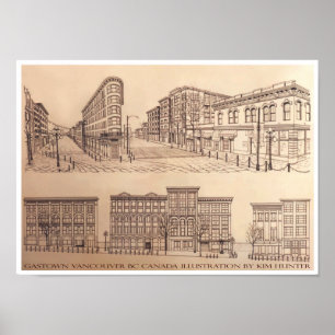 Vancouver Poster Gastown Souvenir Art Print