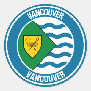 Vancouver Round Emblem Classic Round Sticker