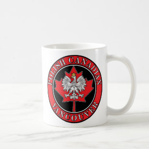 Vancouver Round Polish Canadian Leaf Coffee Mug