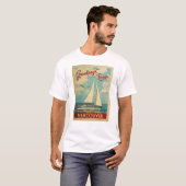 Vancouver Sailboat Vintage Travel B.C. Canada T-Shirt (Front Full)