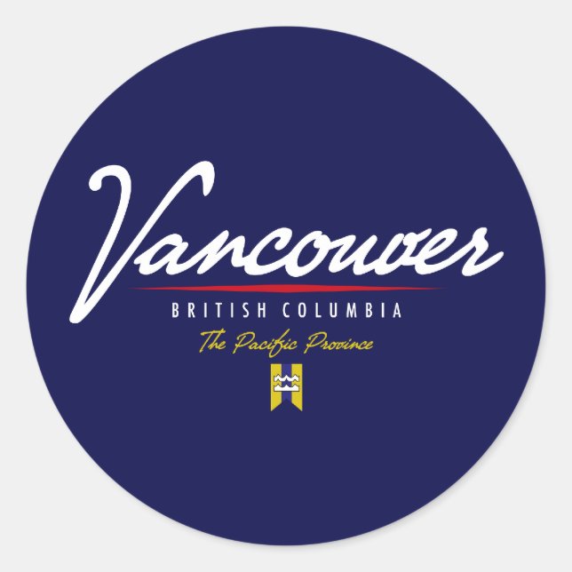 Vancouver Script Classic Round Sticker (Front)