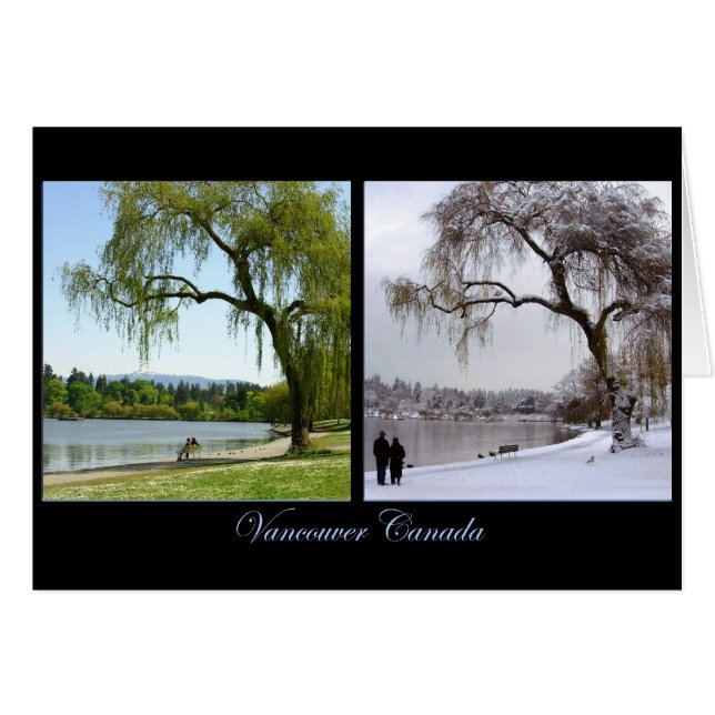 Vancouver Seasons Cards Print Canada Souvenir (Front Horizontal)