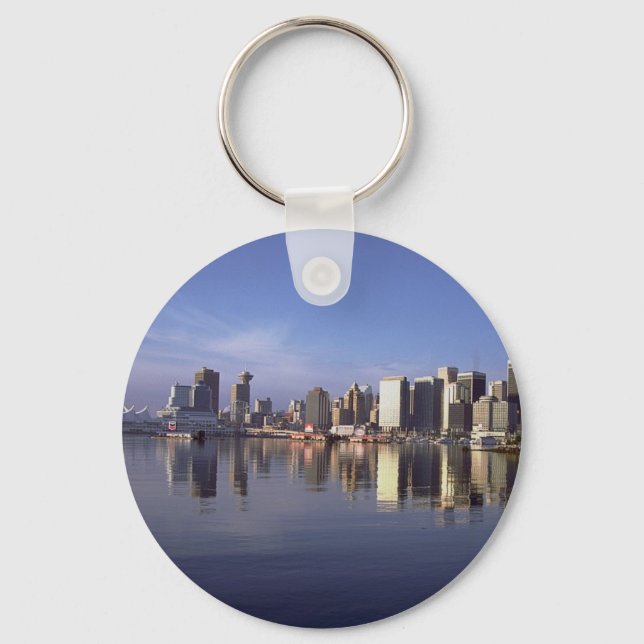 Vancouver skyline, British Columbia, Canada Keychain (Front)