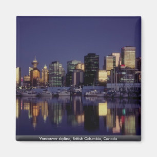 Vancouver skyline, British Columbia, Canada Magnet