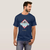 Vancouver Skyline British Columbia Retro Canada T-Shirt (Front Full)