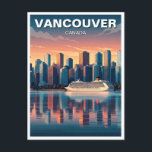 Vancouver Skyline Canada Travel Postcard<br><div class="desc">Vancouver, a coastal gem nestled in the southwestern corner of British Columbia, Canada, is a city that seamlessly blends natural beauty with urban vibrancy. Renowned for its stunning natural landscapes, diverse cultural tapestry, and progressive spirit, Vancouver has become a global destination for travelers and residents alike. Natural Wonders Vancouver is...</div>