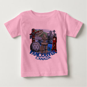 Vancouver Souvenir Baby T-shirts Landmark Baby Tee
