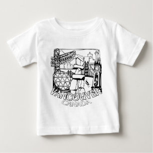 Vancouver Souvenir Baby T-shirts Landmark Baby Tee